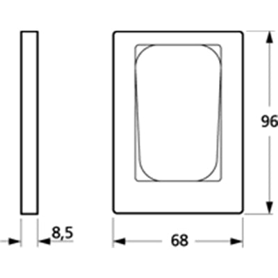 LK Fuga ramme Baseline 68 1½m asymmetrisk - koksgrå
