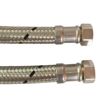 Neoflex silikone, rustfri flet DN20 3/4" x 3/4" L 1200 mm.