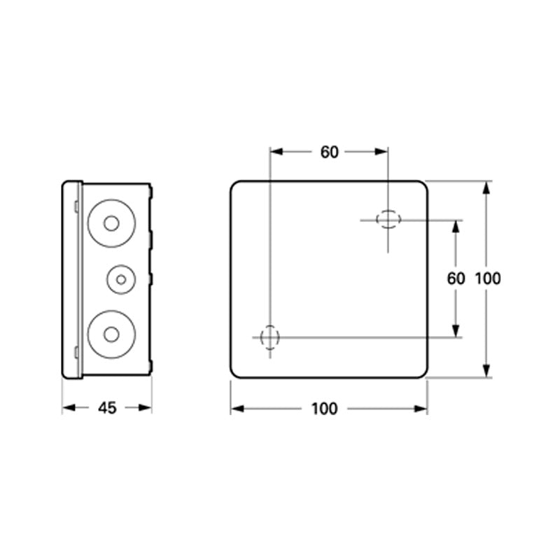 Membrandåse maxi 1,5-2,5, lysegrå