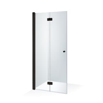 Folding doors 1/2 Simona Left side, black profiles 90x200cm