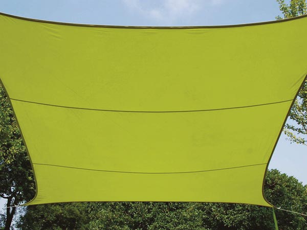 Rektangulært solsejl - 4 x 3m, LIME GRØN