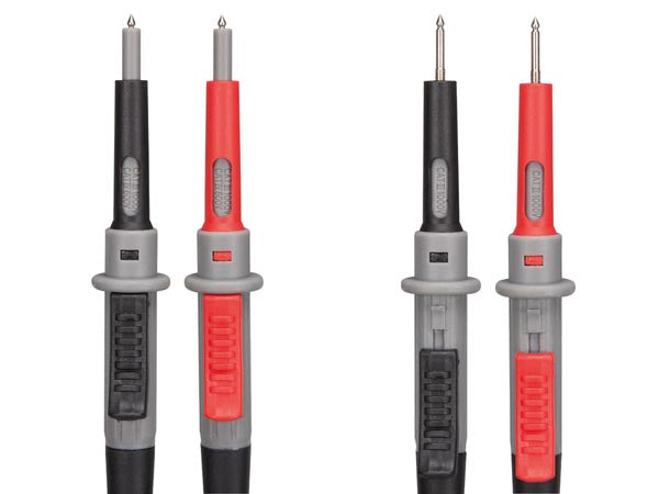 Silikone testprobesæt - 2mm/4mm banan, 10A, CAT IV (1m)