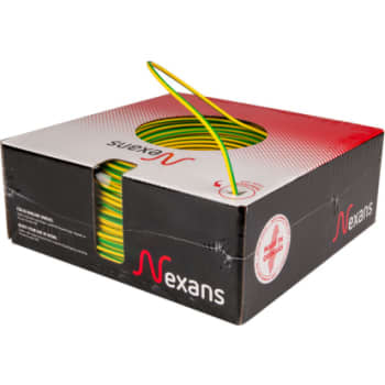 Ledning H07Z1-U 1G2,5 gul/grøn, R100, halogenfri (PVL)