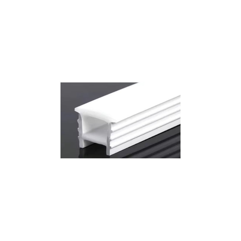 Silikoneprofil 18x13 til LED strip - 1 meter, hulmål 14x14mm, passer til 8-10mm LED strip