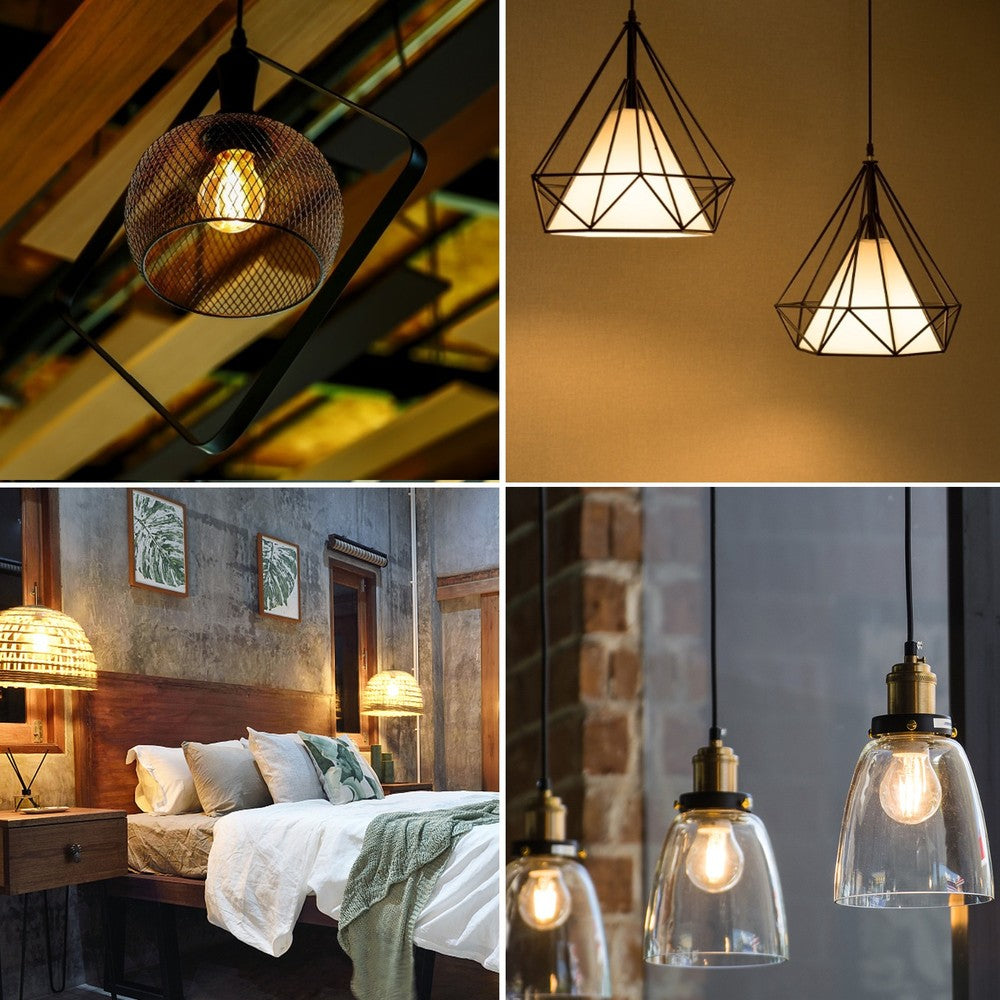 LED Filamentpære G45 E27 4W 2700K Klar - Erstatter 40W, 470lm, RA80, 3 års garanti.