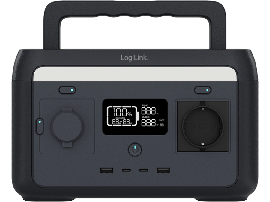 Bærbar power station - 300W, 4xUSB, 1xCEE7/4 1xCigar