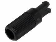 Spindel til stor (PT15N) trimmepotmeter - Ø6 x 12mm, Sort