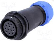 Rundstik, SP21 - 12pol hun, til Ø7-12mm kabel (IP68)