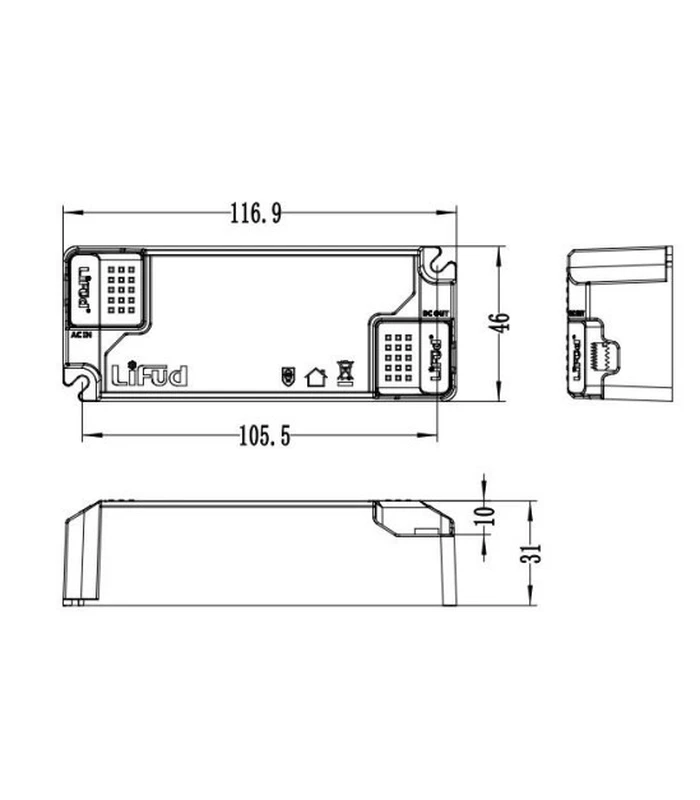 Lifud 30W dæmpbar LED driver