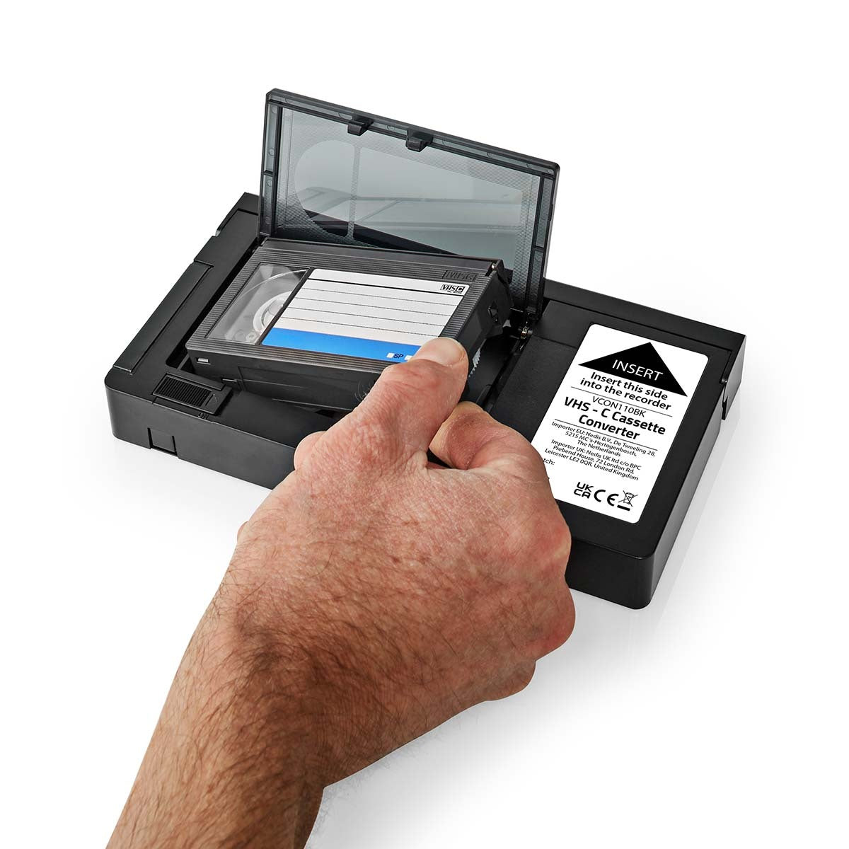 VHS-C til VHS båndadapter (Elektrisk styret)