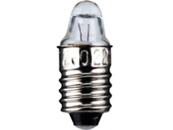 Dværglampe - 2,25V / 250mA / 0,56W Linse, E10 sokkel