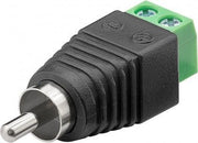 RCA (Phono) hanstik m. skrueterminaler
