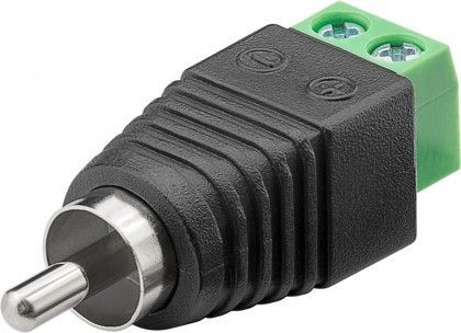 RCA (Phono) hanstik m. skrueterminaler