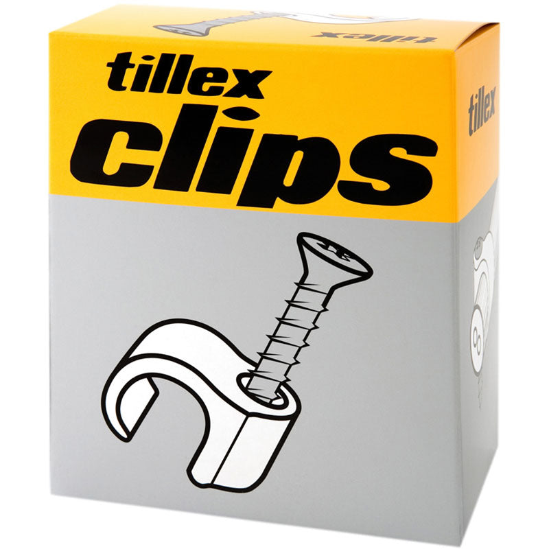 Skrue clips 14-18 40mm skruelængde hvid - pr. stk.