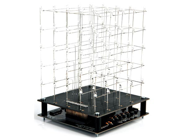 WSL8018B - 3D LED kube, 5x5x5 blå LED, programmerbar via USB