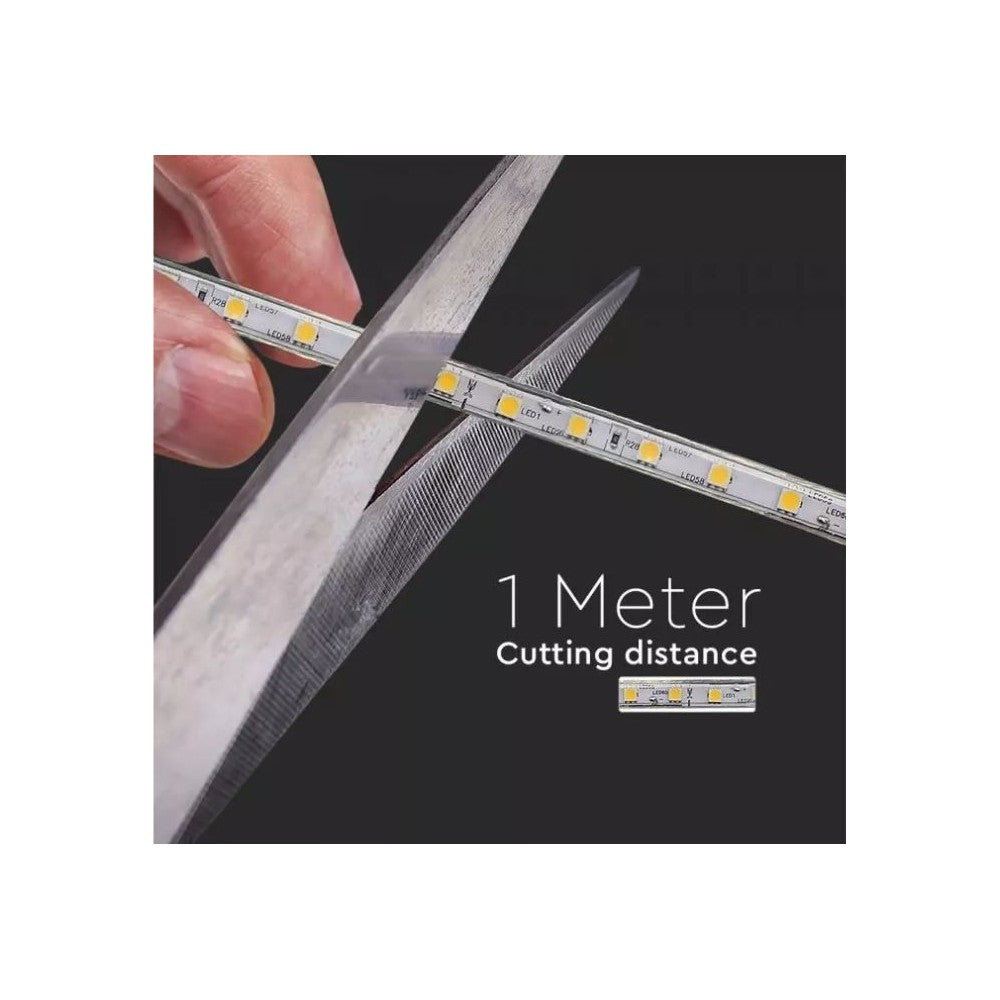 5 m. Vandtæt LED Strip (Type Q) - 230V, IP67, 60 LED, 6W pr. meter