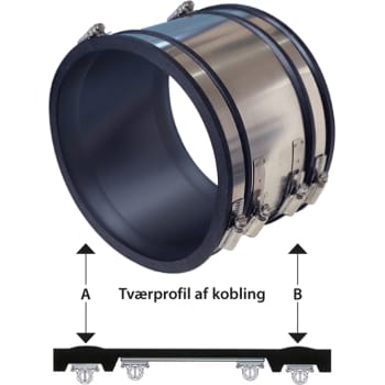 Flex-Seal 250-275 x 150 mm kobling, i jord