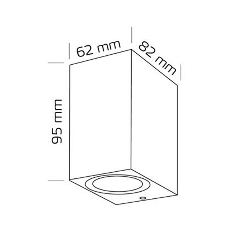 Nordtronic Alba udendørs væglampe 8W LED 3000K