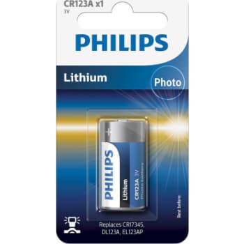 PHILIPS Lithium knapcellebatteri, CR123A, 1 stk.