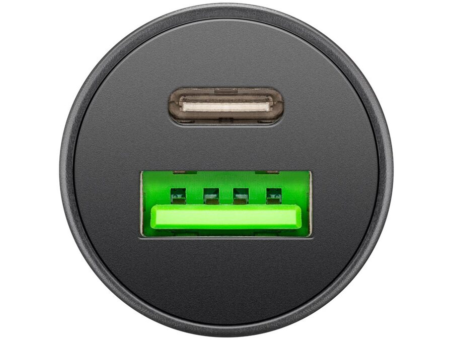 12/24V biladapter - 1 x USB-A, 1 x USB-C PD udtag, 45W