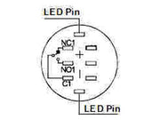 ProSwitch - Vandalsikret stålkontakt, 1P ON-(ON) Ø16mm