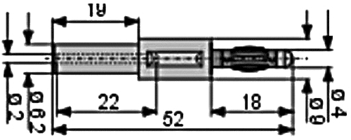 Bananadapter - 4mm han til 2mm hun, Rød