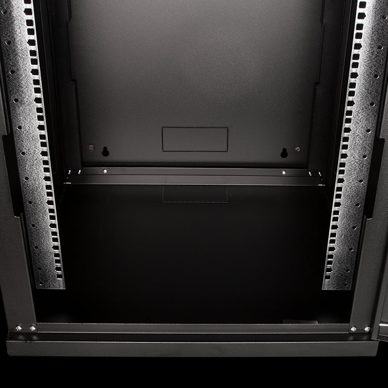 19" væg-rackskab - 12U B600xD560mm (Single) Sort