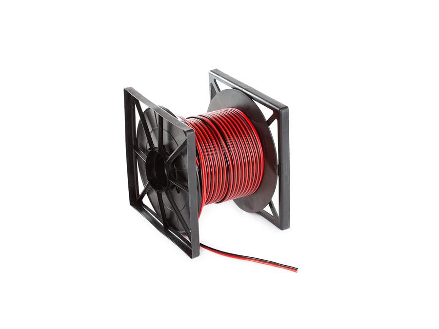 Højttalerledning - 2x4mm² CU, rød/sort (metervare)