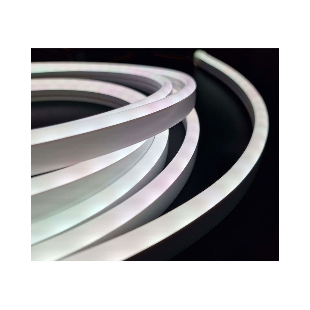 RGB+WW Neon Flex Strip - 20m, Kan Deles Hver 10cm, 72 LED pr. Meter, IP65, 24V, 16W/m