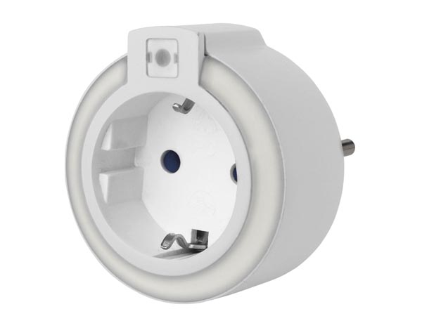 LED natlampe med 1 x 230VAC udtag