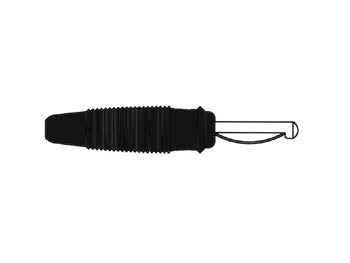 Prof. Bananstik, 4mm, 30A, Sort (loddetype)