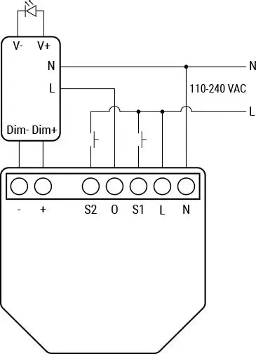 Shelly PM Gen3 Dimmer  0/1-10V styring
