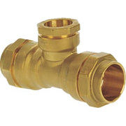 Isiflo 63 x 32 x 63 mm tee, reduceret, messing, PN16