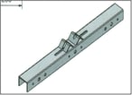 Travers type B1 for 2-4 projektører L=1100 mm