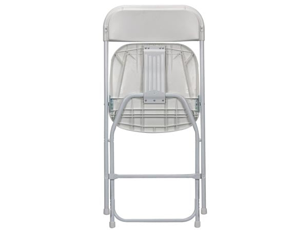 Klapstol - Hvid stål, Hvid plast