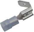 SPADEMUFFE M/AFGR 1,5-2,5MM² 6,3X0,8 BLÅ
