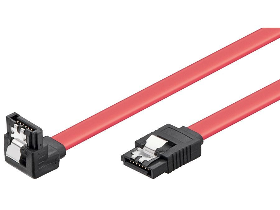 HDD SATA 2.0 kabel - 3GBit/s, SATA L > SATA L 90° ned (0,5m)