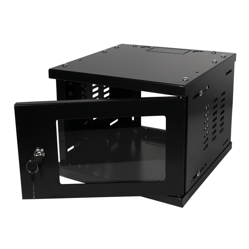 10" væg-rackskab - 4U B312xD300mm (SOHO) Sort