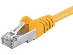 FTP netværkskabel - Skærmet CAT5e, 2xRJ45, GUL (0,5m)