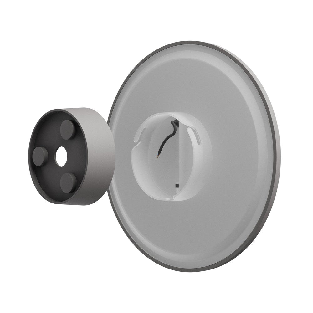 Grå runde facadelampe PIATTA 18W - CCT 230V, IP44, 250x47mm, 1800lm, RA80