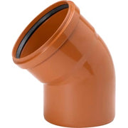 Uponor 250 mm 45 gr. PVC-kloakbøjning