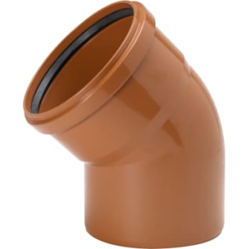 Uponor 250 mm 45 gr. PVC-kloakbøjning