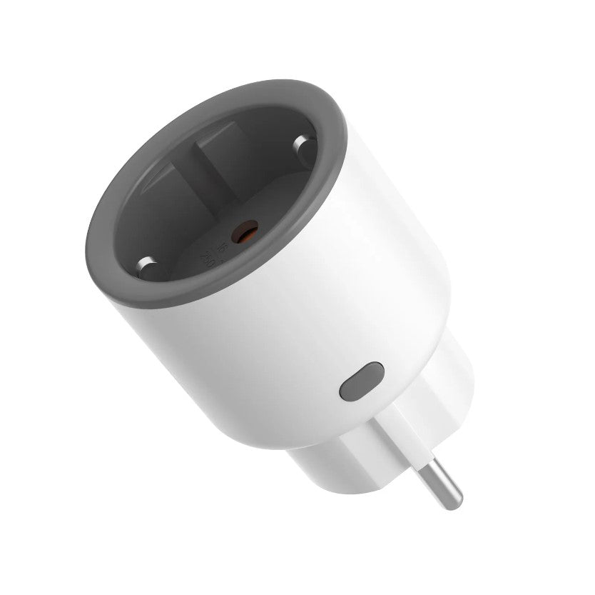 Wi-Fi Smart stikkontakt m. strømmåler - CEE7/3 udtag, Hvid