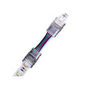 Samler med ledning til LED strip - 12mm, RGB+W, vandtæt, 5V-24V