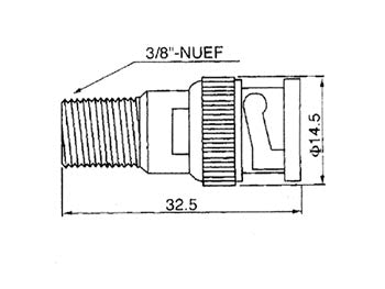 Adapter - BNC han til F hun