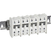 4-leder måleskabs sløjfeklemmerække. maks 4-25 mm²