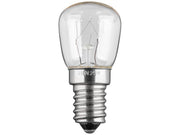 Køleskabspære - 230V / 25W, E14 sokkel, Klar (Ø26 x 56mm)