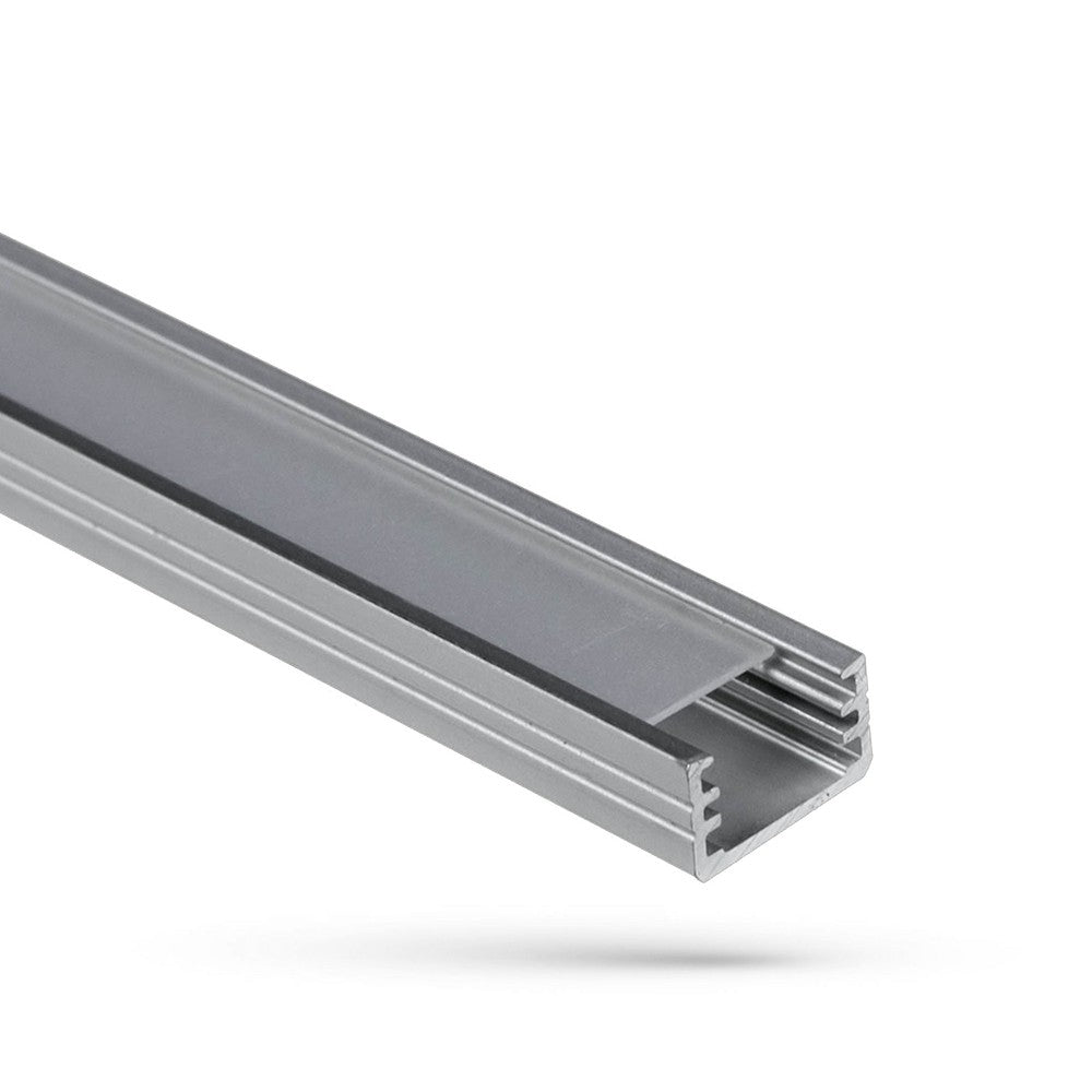 Profil til LED-strips WOJSLIM med mælkehvidt cover på 2m længde og RA80.