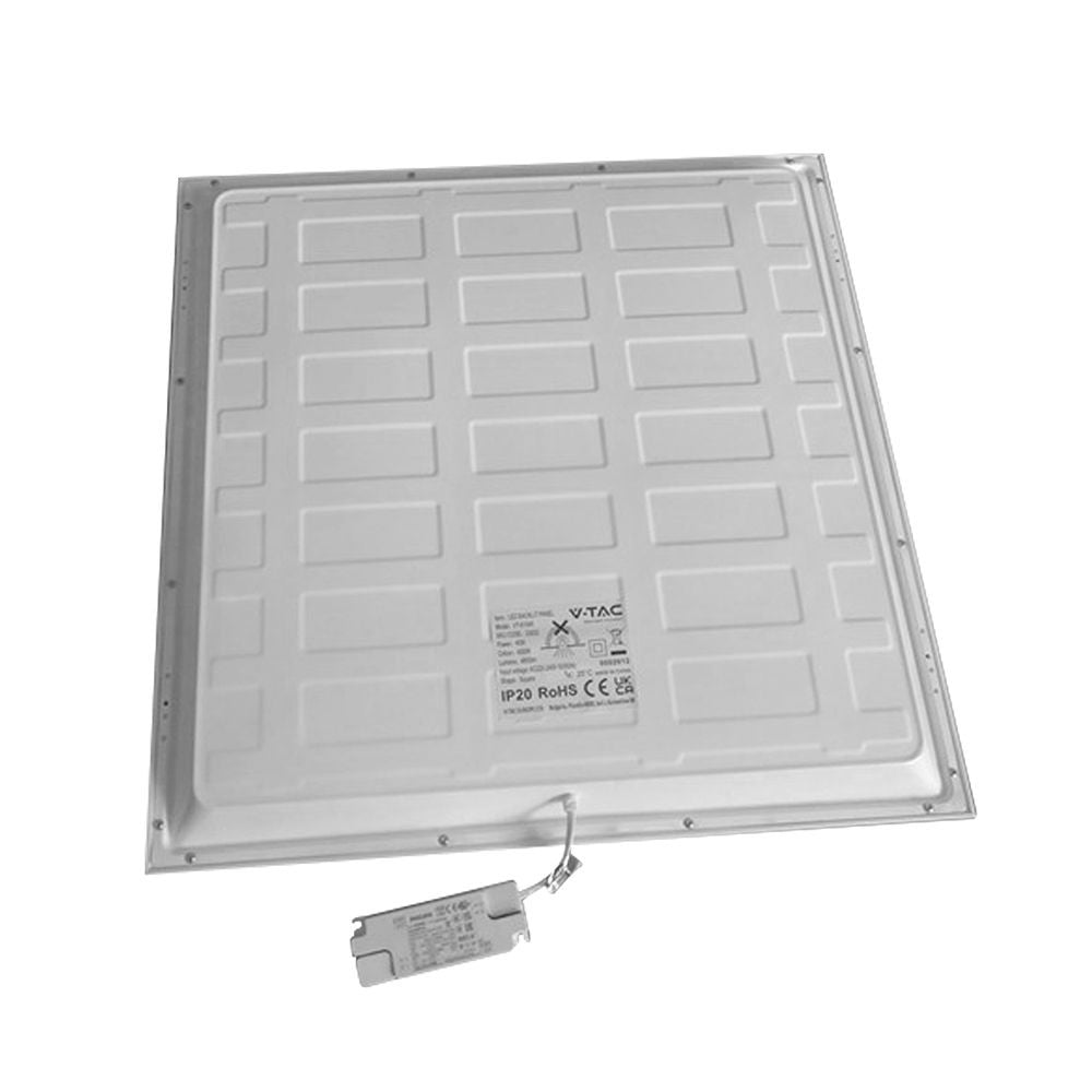 V-Tac 60x60 LED panel - 40W, 120lm/W, 5 års garanti, hvid kant
