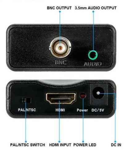 HDMI konverter - HDMI til BNC (analog)